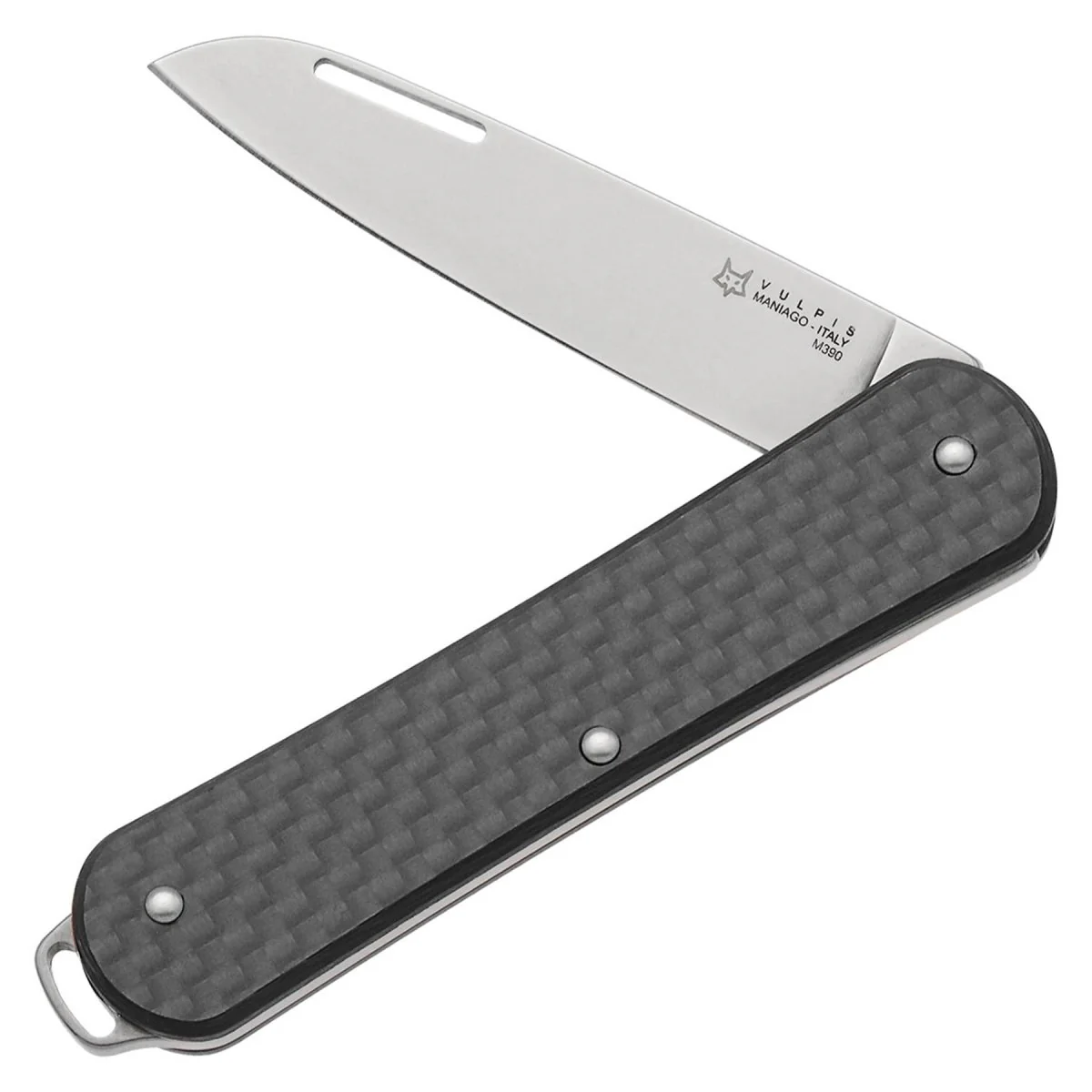 Fox Knives VULPIS FX-VP130 CF Fickkniv 59-61 HRC Rostfritt Stål M390