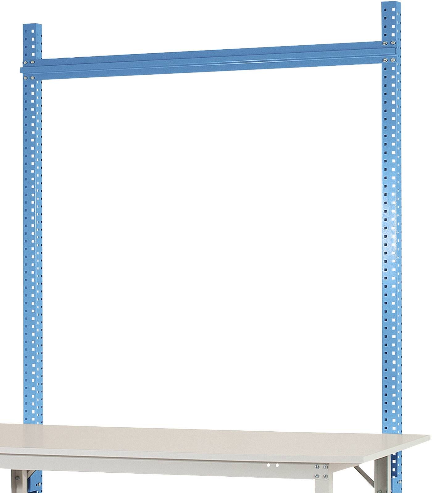 Manuflex AS1633.5012 Påbyggnadsportal utan arm i ljusblå RAL 5012, för PACKPOOL Special med bredd på 1500 mm