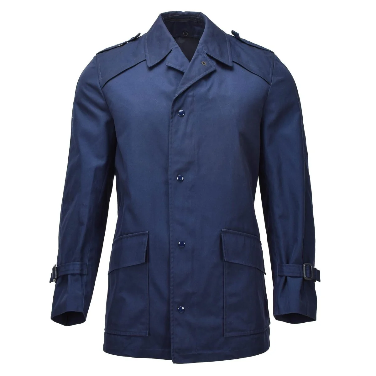 Original holländsk militär parka fleecefodrad kallväder arméjacka blå
