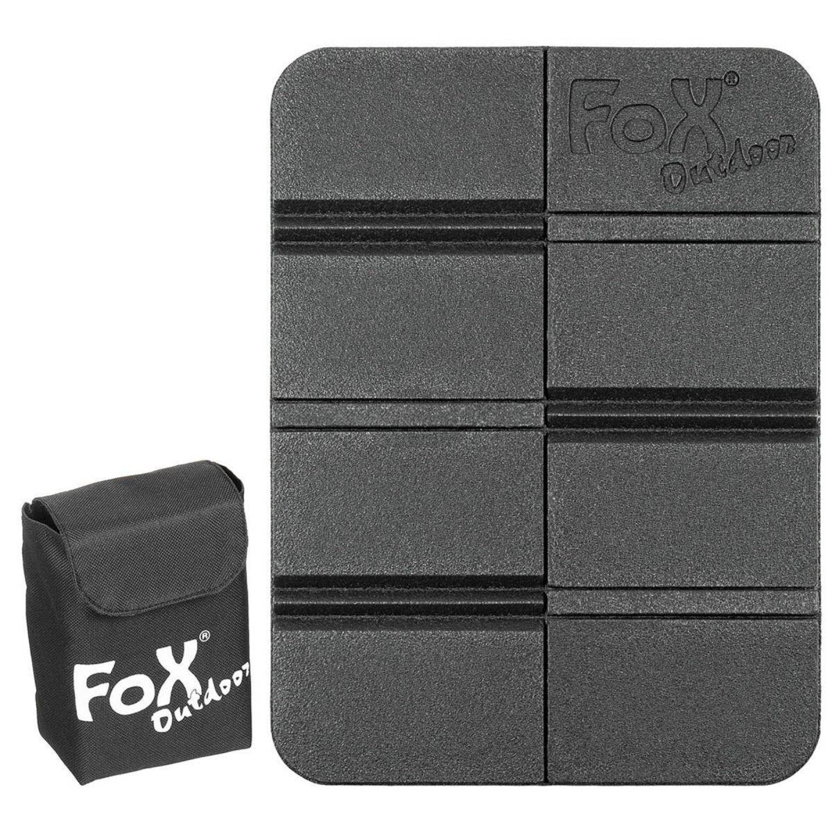 Fox Outdoor termisk sittdyna Anti-slip vikbar Molle-påse ingår svart