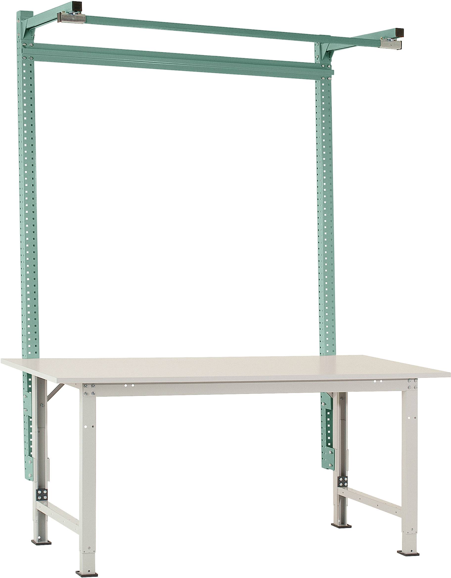 Manuflex AS1603.0001 Byggportal med arm i grågrön HF 0001, för PACKPOOL Special med bredd på 1500 mm