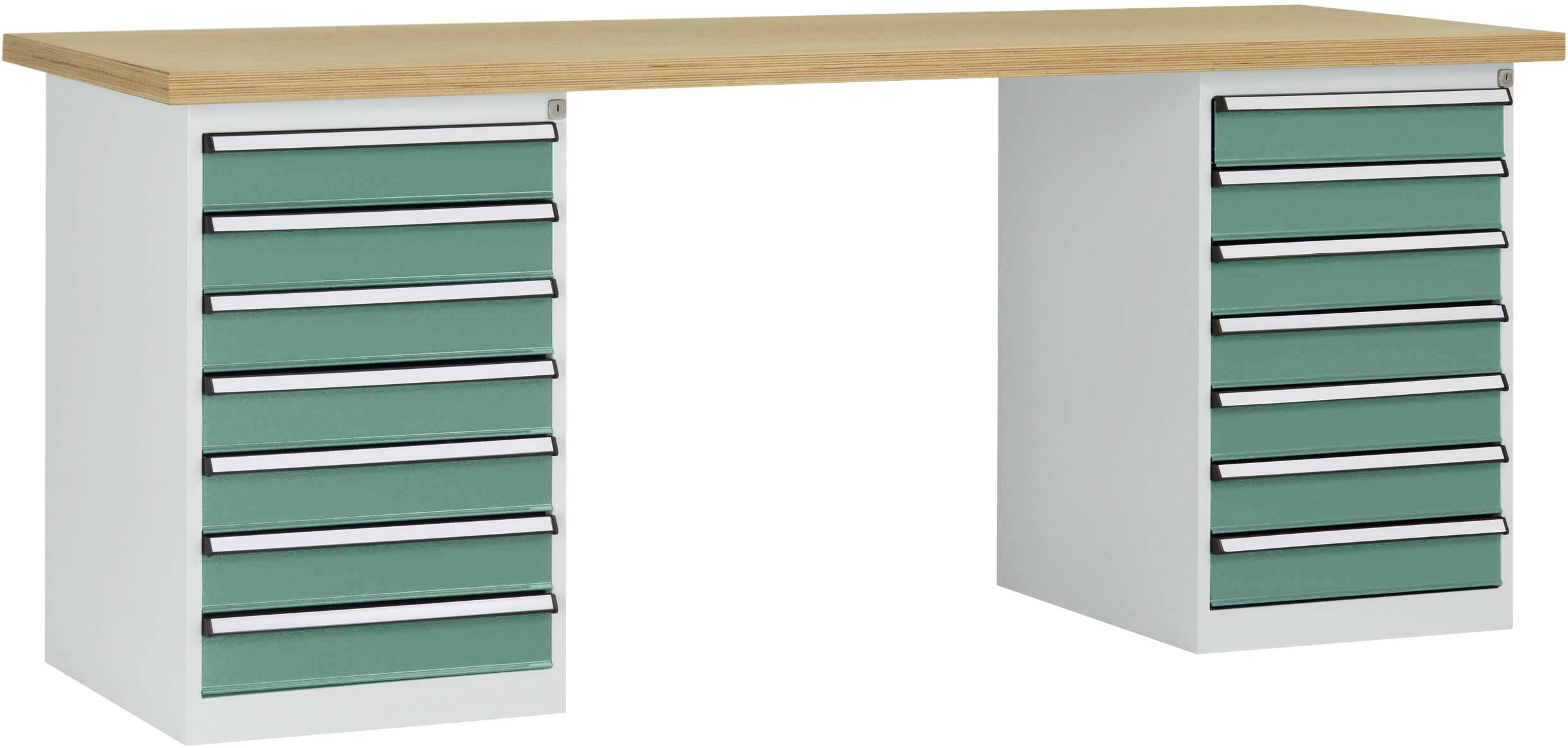 Manuflex WC5126.0001 Arbetsbänksystem Grå, Grön