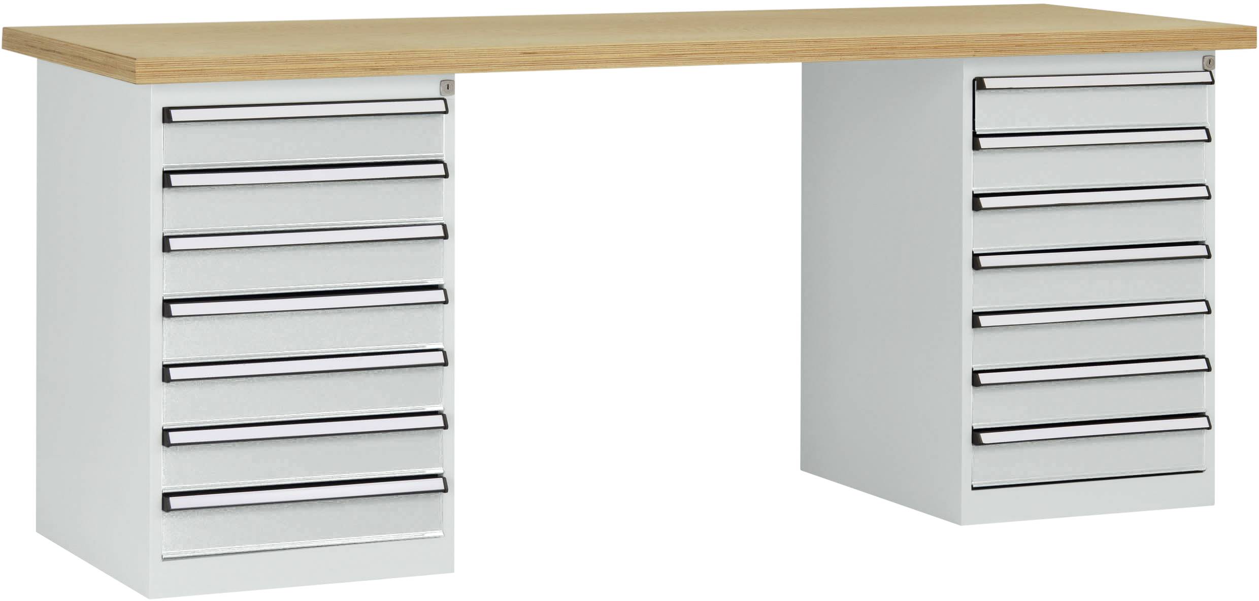 Manuflex WC5126.7035 Arbetsbänksystem Grå-vit (RAL 7035)