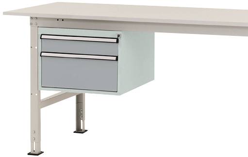 Manuflex AS0003.9006 Underinbyggnad i hölje PACKPOOL, användbar höjd 300 mm med 2 lådor. För bordsdjup 800 mm