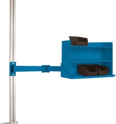 Manuflex LZ8248.5007 ESD ESD-insiktslådans hyllhållare för UNIVERSAL och CANTOLAB med dubbellänk, B x D x H= 435 x 165 x