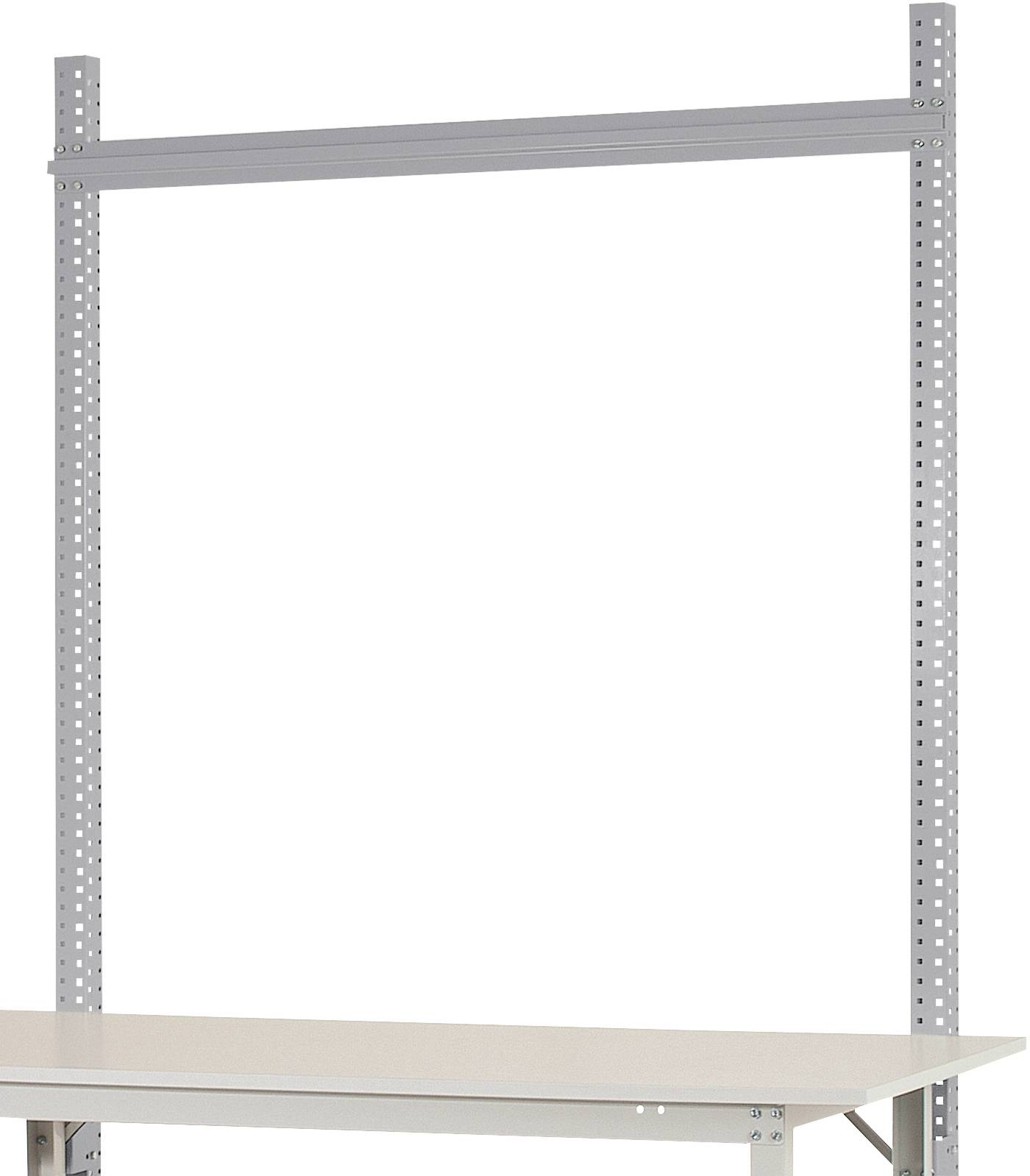 Manuflex AS1633.9006 Monteringsportal utan arm i aluminiumsilver liknande RAL 9006, för PACKPOOL Special med bredd på 15