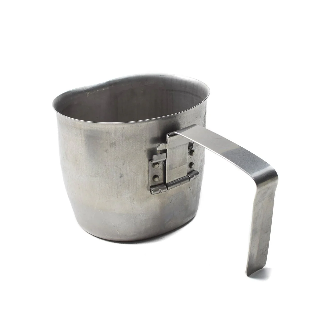 Original Österrikisk armé kantin rostfritt stål koppar vikhandtag militär fråga