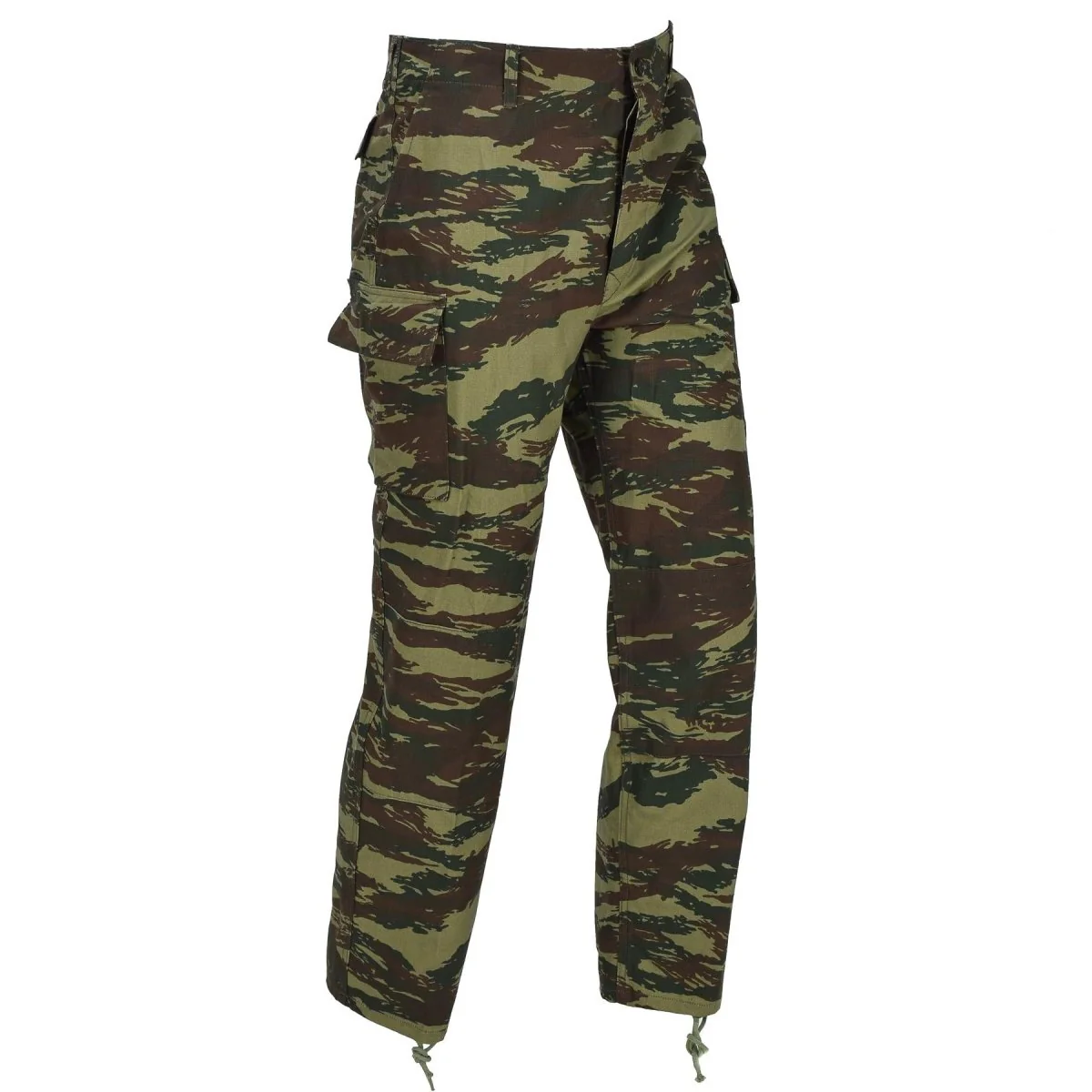 Original grekisk militär BDU Field Pants Cargo Pockets Lizard Camouflage