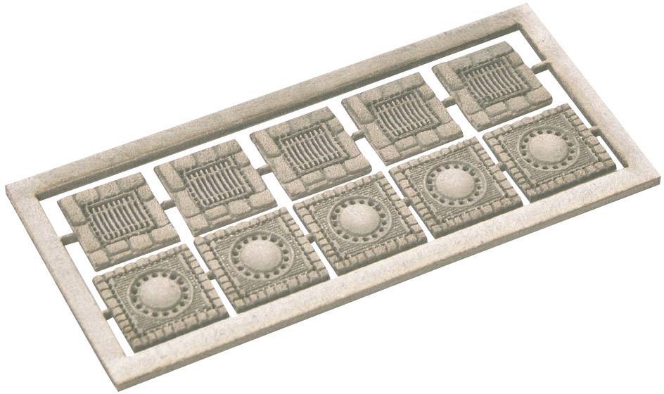 MBZ 80087 H0 gatubrunnar, laserbehandlade Lasercut-modell