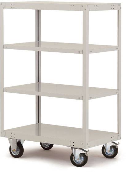 Manuflex TRANSOMOBIL TT4132.0001 Hyllvagn bromsar Stål pulverlackerat Grå, Grön