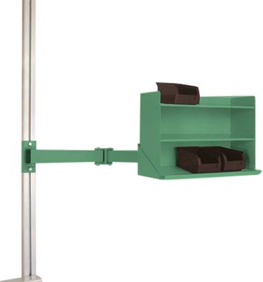 Manuflex LZ8248.6011 ESD ESD-insiktslådans hyllhållare för UNIVERSAL och CANTOLAB med dubbellänk, B x D x H= 435 x 165 x
