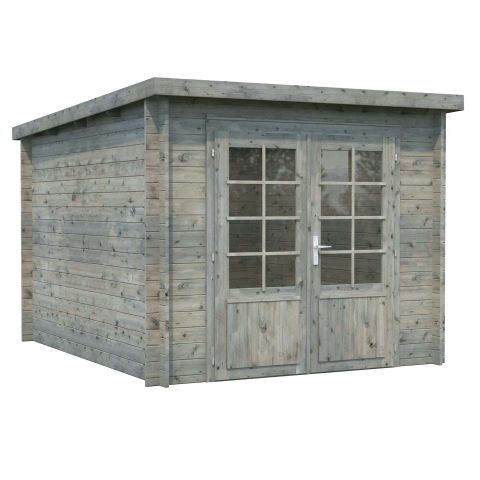 Palmako Ella Stuga 7,2 m²/inv. 6,9 m², utan golv, grå, impr.