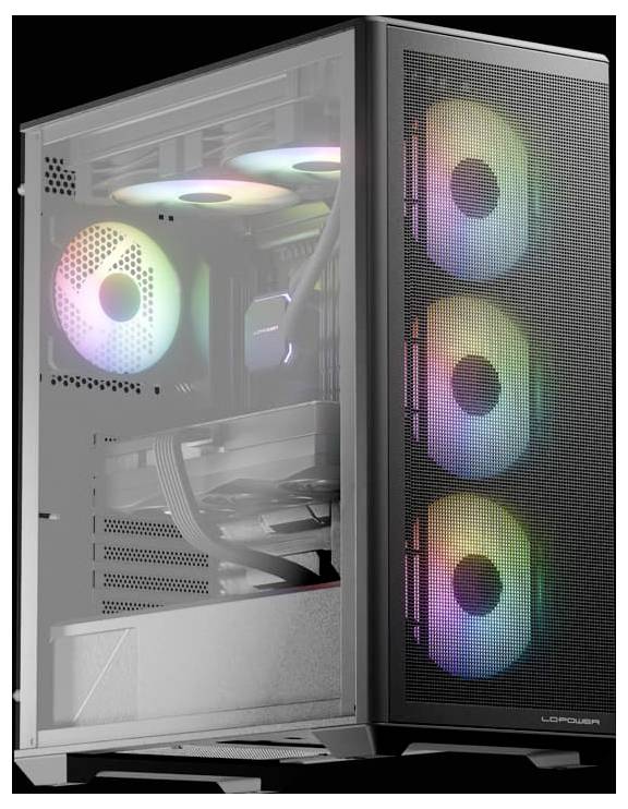 LC Power LC-811B-ON Microtower Datorchassi GAMER Svart
