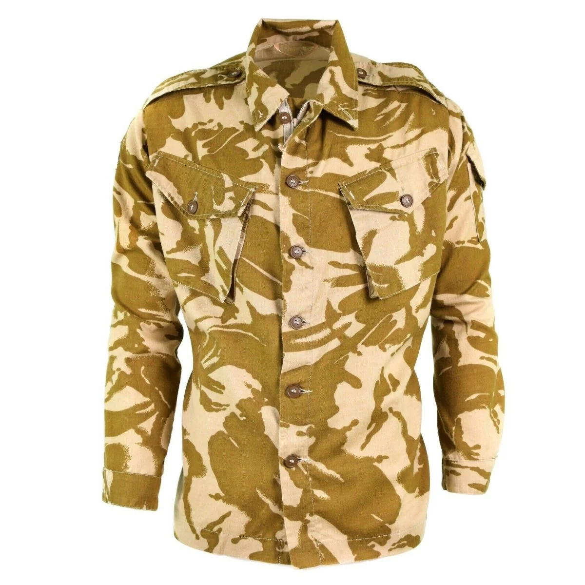 Äkta British Army Jacket Combat Desert Camo Field Shirt Lätt militär
