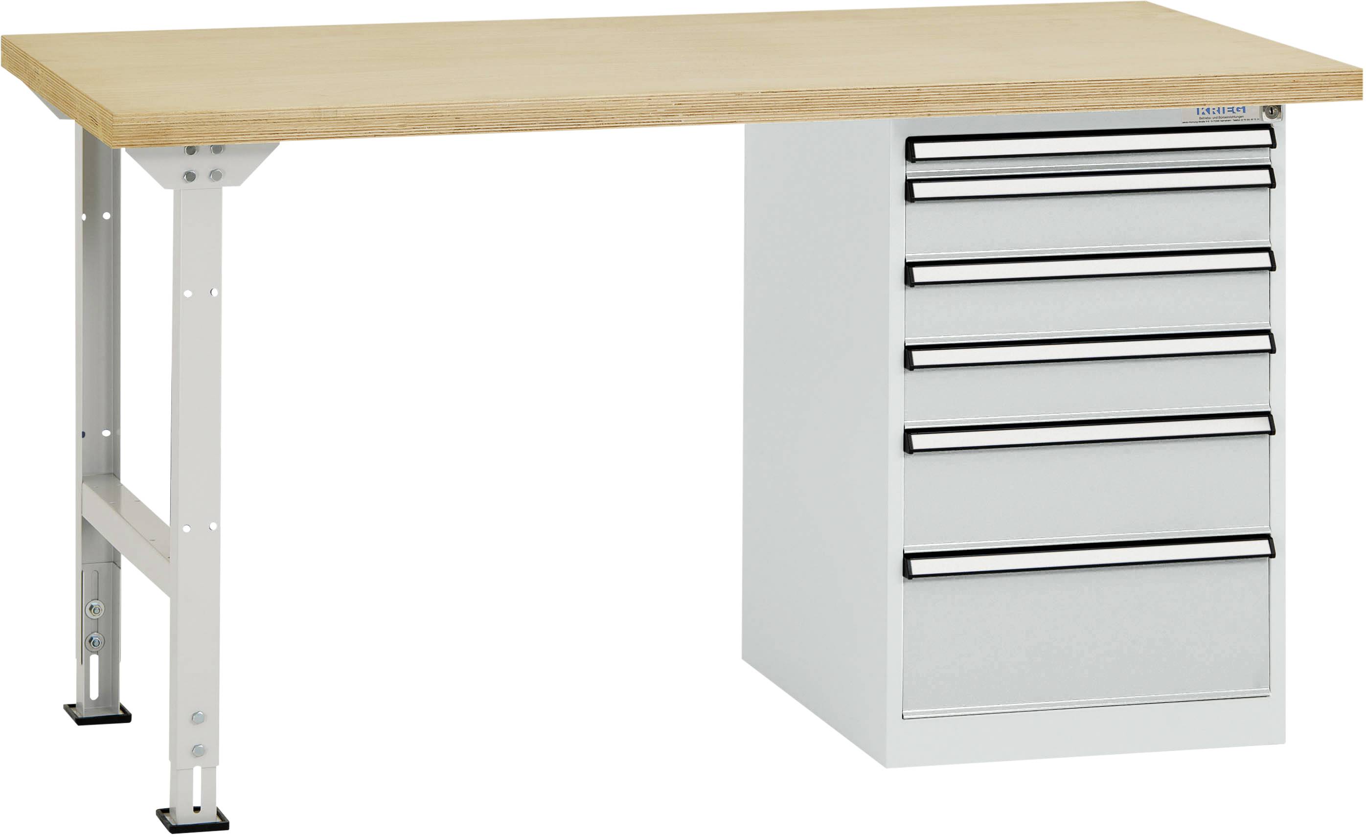Manuflex TP5088.7035 Arbetsbänksystem Grå-vit (RAL 7035)