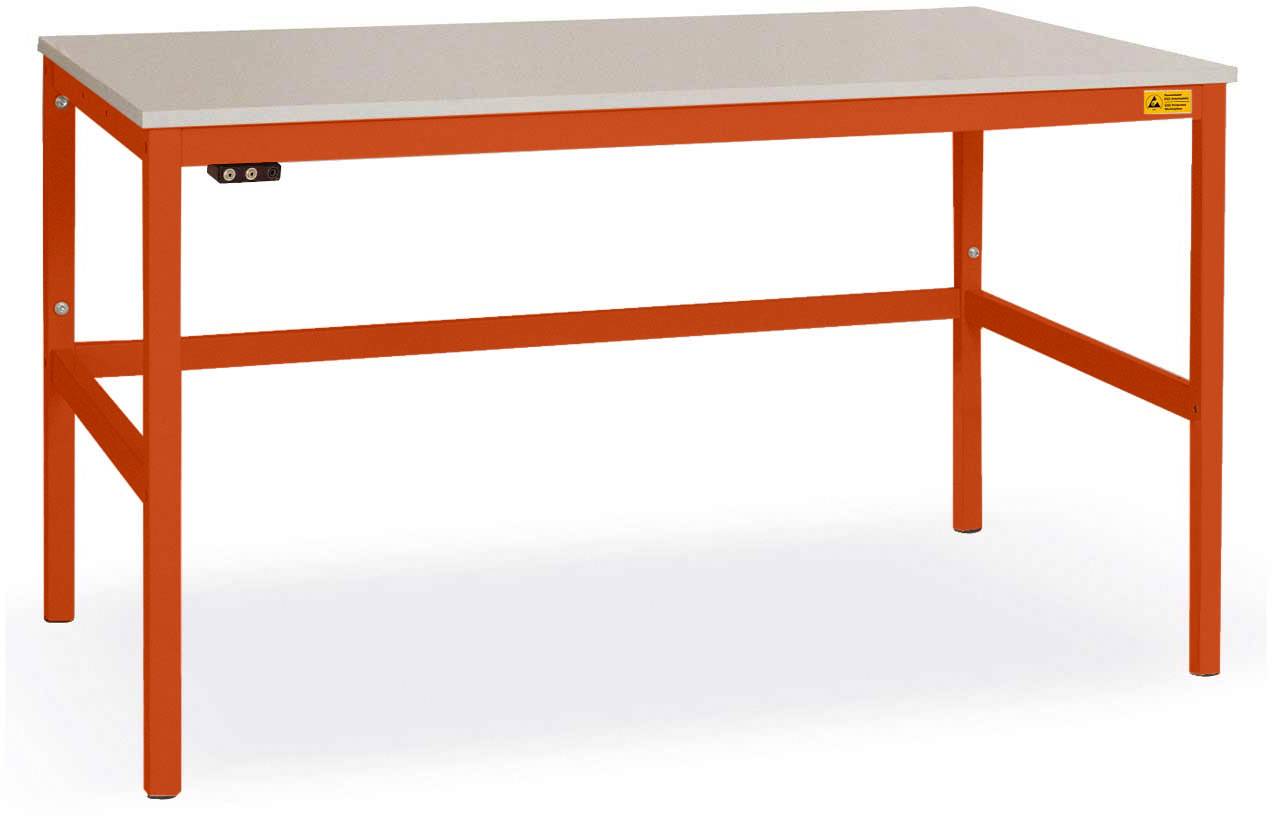 Manuflex LC1908.2001 ESD Arbetsbordmöbel Rödorange (RAL 2001)