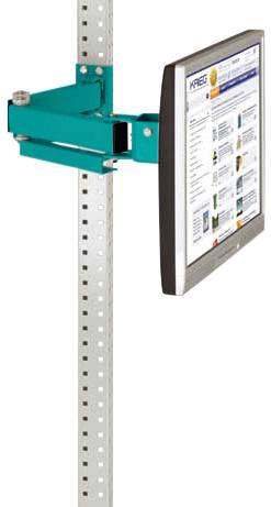 Manuflex ZB3639.5021 Monitorbärare för UNIVERSAL och PROFFS med 500 mm dubbellänk, VESA-adapter 100 mm, i vattenblå RAL