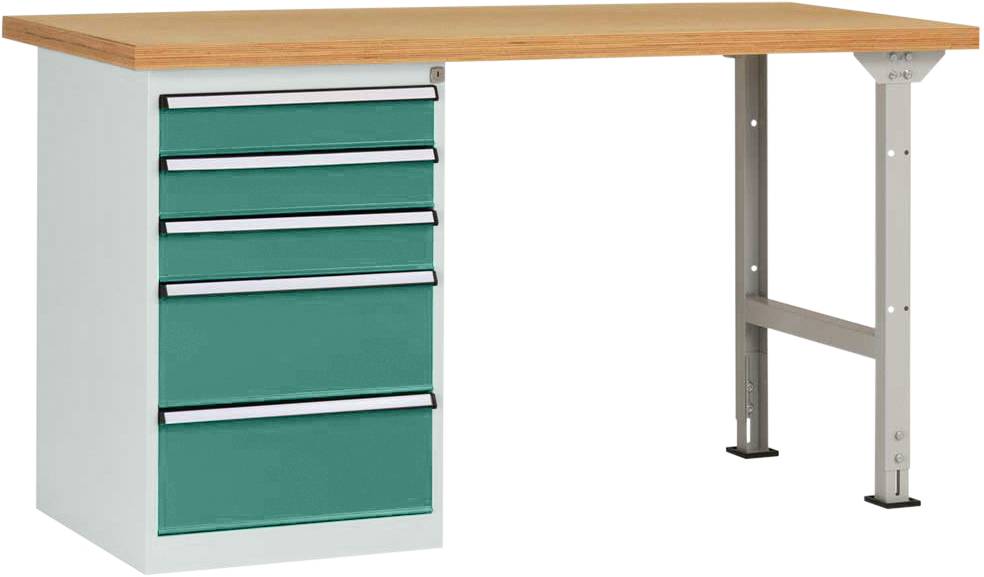 Manuflex WC5114.0001 Arbetsbänksystem Grå, Grön