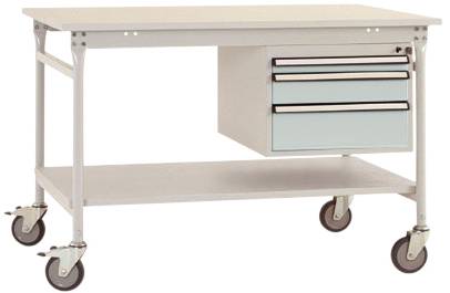 Manuflex BB5361.7035 Arbetsbordmöbel Grå-vit (RAL 7035)