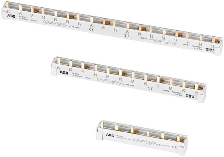 ABB 2CDL230001R1060 ABB STOTZ-KONTAKT ABB PS3/60 1st(e) 1056mm samlingsskena Phase busbar Antal serier 3 Grå 3-polig 10
