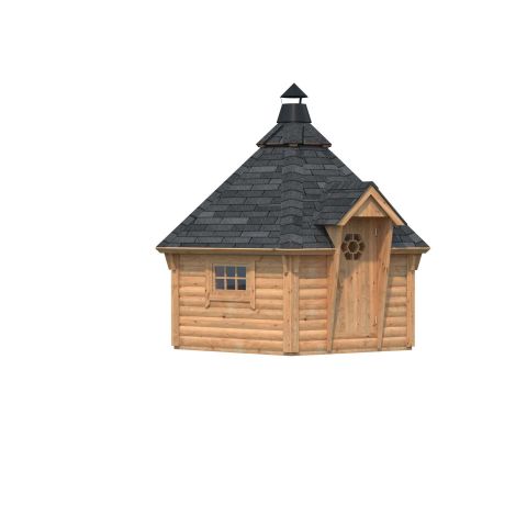 Palmako Eva Grillkåta 9,2 m²/inv. 8,7 m², brun impregnerad
