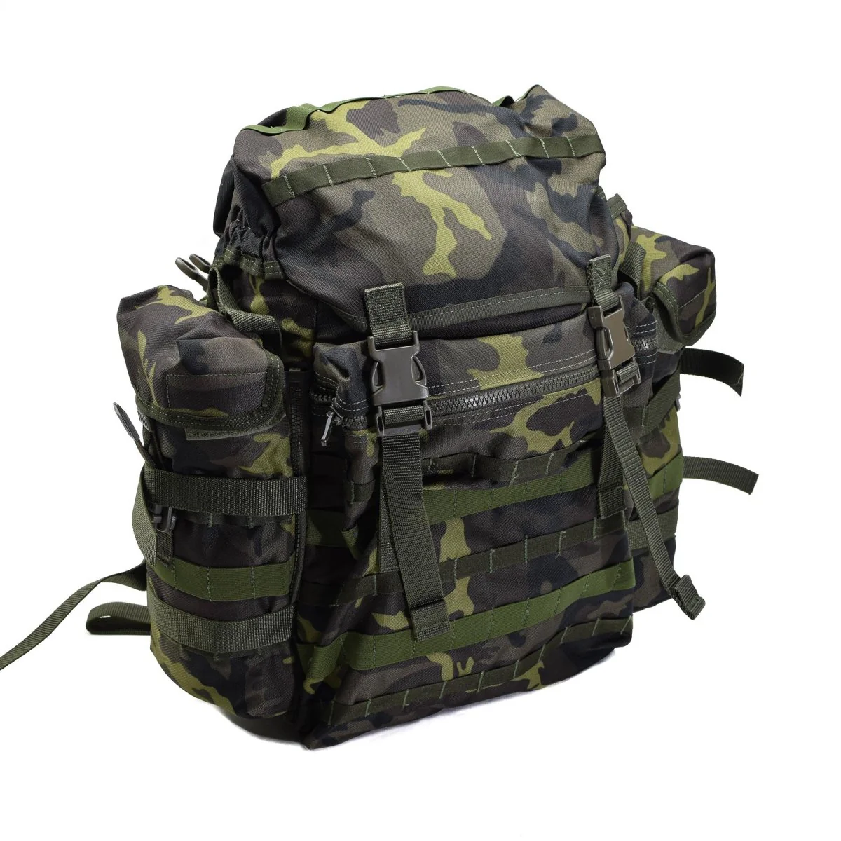 Original Tjeckien Military Molle ryggsäck Snabbutsläpp Woodland Camo 30L