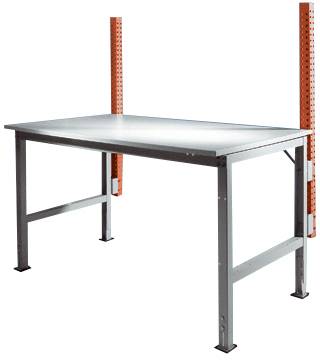 Manuflex ZB3782.2001 Monteringspelare för UNIVERSAL + PROFI standard monteringsbord, brukhöjd 600 mm