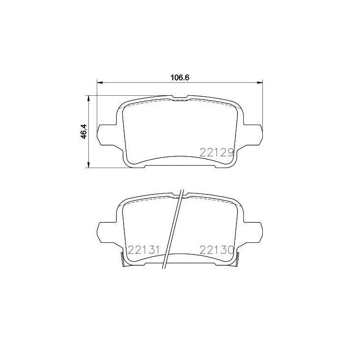 Bromsbelägg Brembo 02-P59090