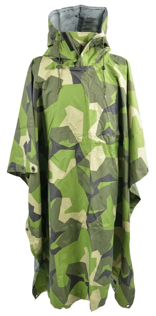 Ale-Tex 3 Layer Army Style Waterproof Rain Poncho Cape PTF Membrane M90 ​​Camo