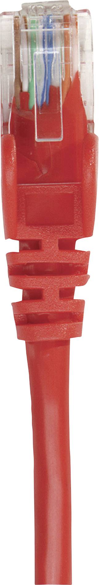 Intellinet 737326 RJ45 Nätverkkabel, Patchkabel CAT 5e U/UTP 0.25 m Röd 1 st