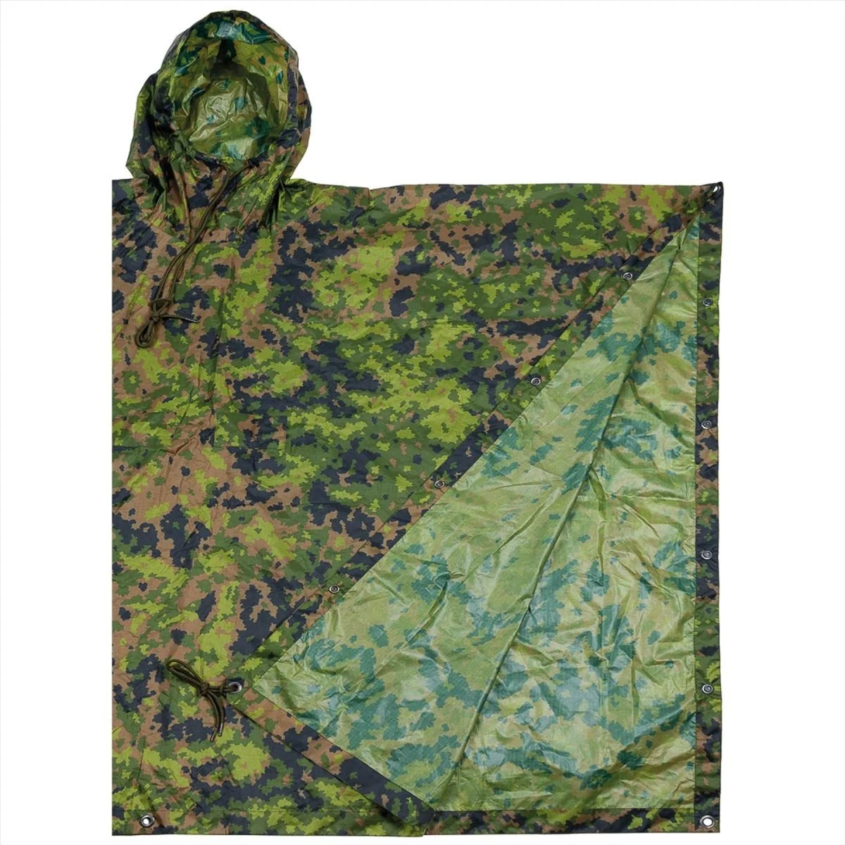 MFH Poncho Tält huva pu belagd rip stop material lätt m05 kamouflage