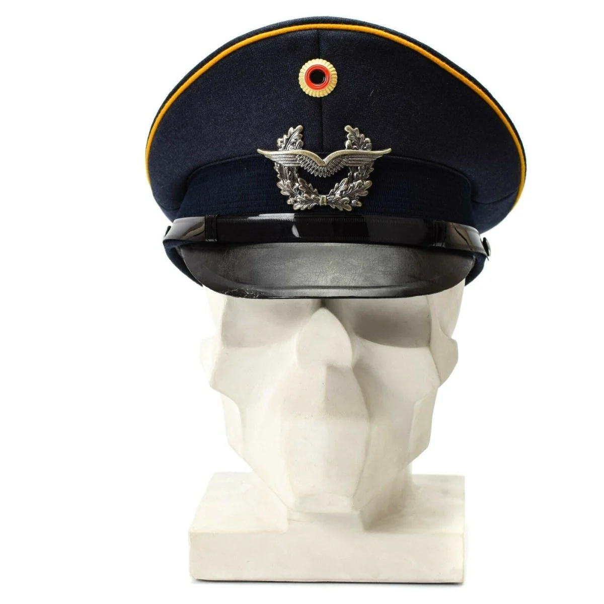 Äkta tyska arméns visirkap. Flygstyrkor militär toppade hatt luftware ny