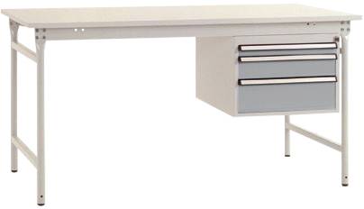 Manuflex BB5261.9006 Arbetsbordmöbel Aluminiumsilver