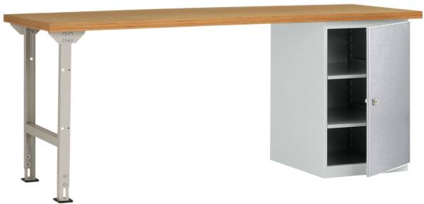 Manuflex WC5122.9006 Arbetsbänksystem Aluminiumsilver